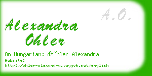 alexandra ohler business card